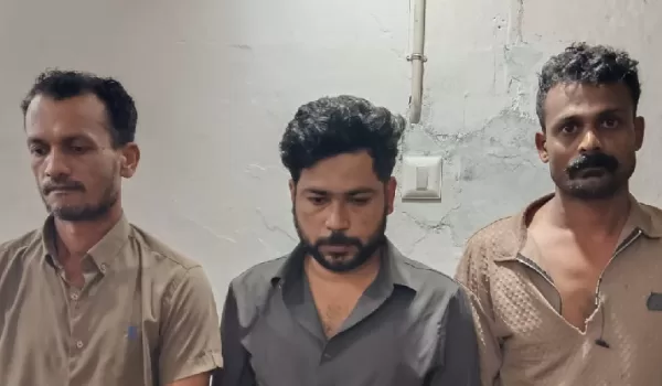 കാറിൽ കടത്തിയ എംഡിഎംഎയുമായി മൂന്നു പേരെ കുമ്പള പൊലീസ് അറസ്റ്റു ചെയ്തു