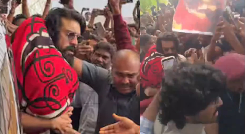 Ram Charan Mobbed By Fans