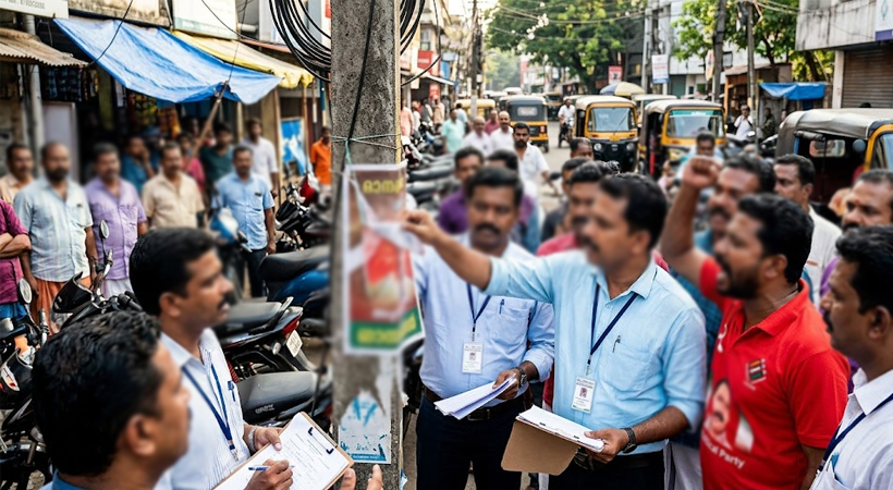 Election officials attacked Kerala