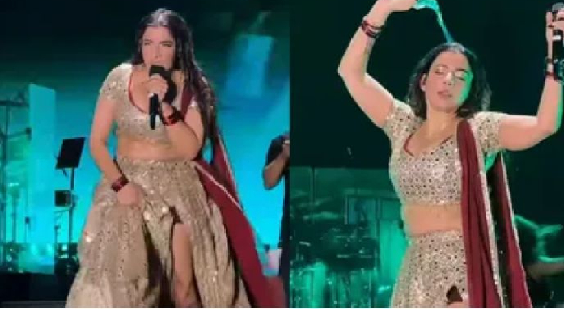 ഗാനമേള കൊഴുപ്പിക്കാന്‍ സ്വന്തം തലയില്‍ വെള്ളമൊഴിച്ചു; ‘ധുരന്ധര്‍’ ഗായികയ്ക്ക് ട്രോള്‍ മഴ