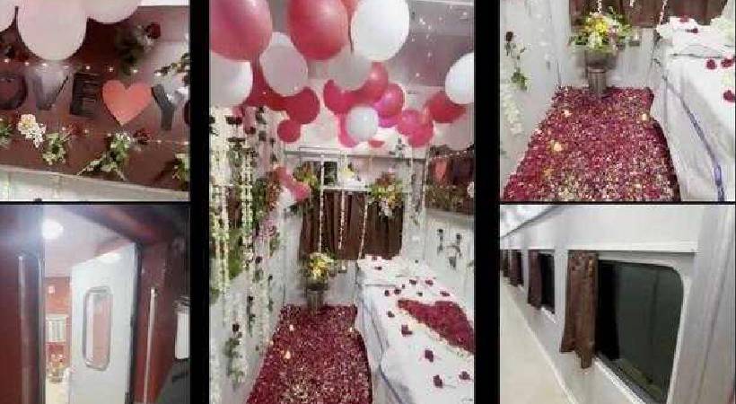 honeymoon suit in train viral